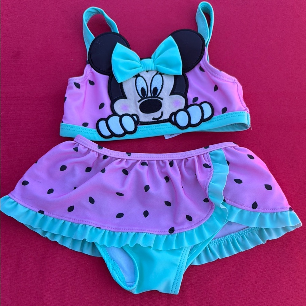 Disney Minnie Mouse Pink and Blue Kids Swim Set